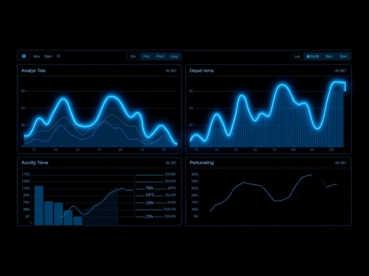 Dark analytics dashboard concept representing e-commerce optimization work